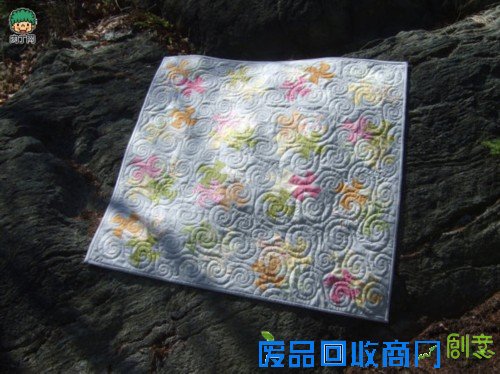 布艺制作拼布坐垫、风车桌垫的做法diy教程