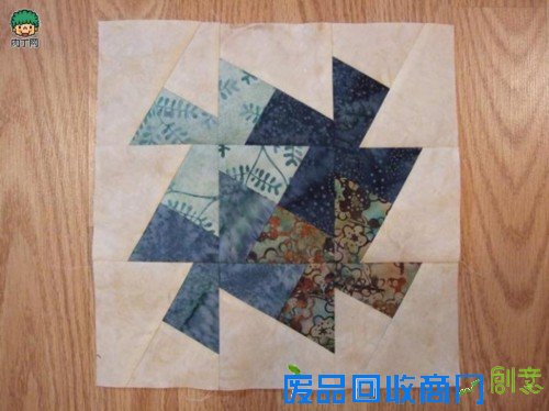 布艺制作拼布坐垫、风车桌垫的做法diy教程