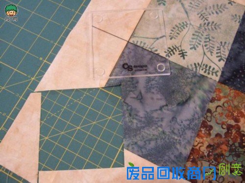 布艺制作拼布坐垫、风车桌垫的做法diy教程