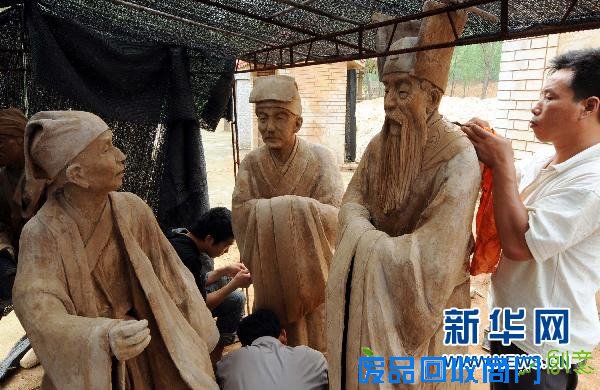 河北打造泥塑实景《清明上河图》(组图)