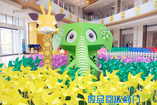 济南环宇城上演环保纸艺展,传递绿色生活之美