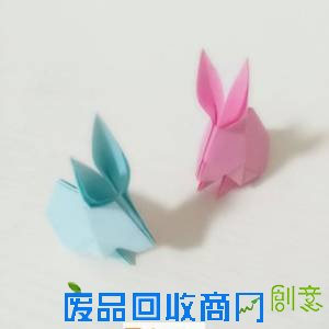 一个非常简单的折纸小兔子折纸图解教程