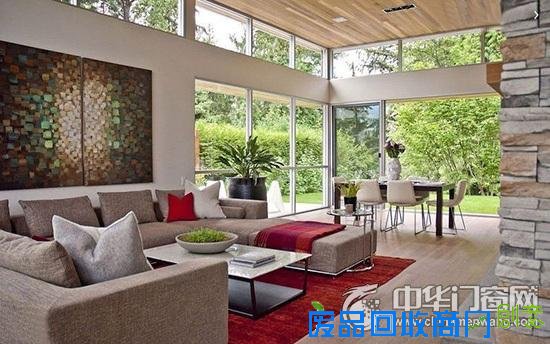 客厅落地窗让室内与自然融合生长