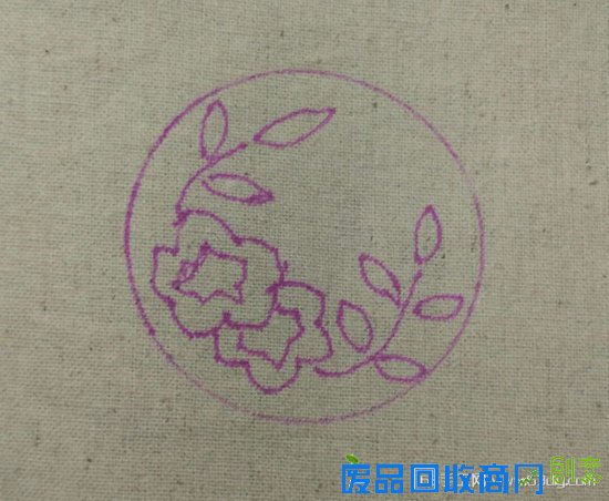 无名蓝花刺绣手工 第1步