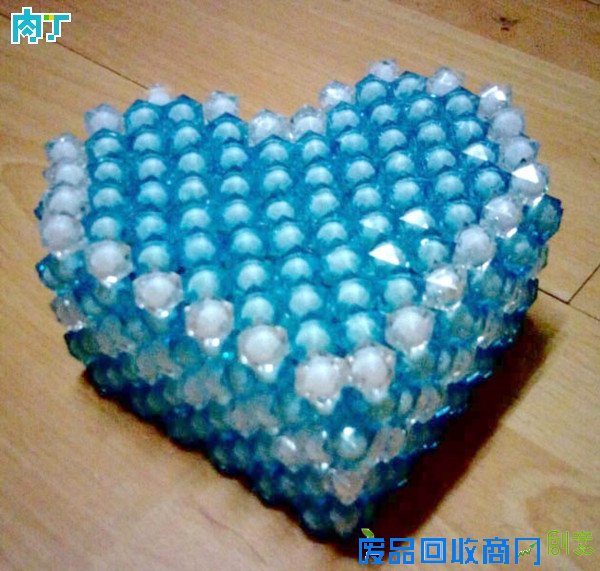 DIY手工串珠爱心首饰盒创意首饰盒可爱盒子亚克力盒子╭★肉丁网
