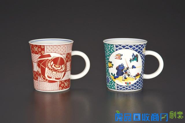高达发售日本传统工艺品九谷烧精美瓷器