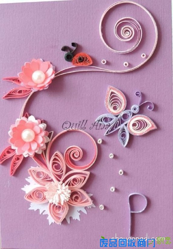 立体衍纸画图片欣赏 手工卷纸立体画作品 -  