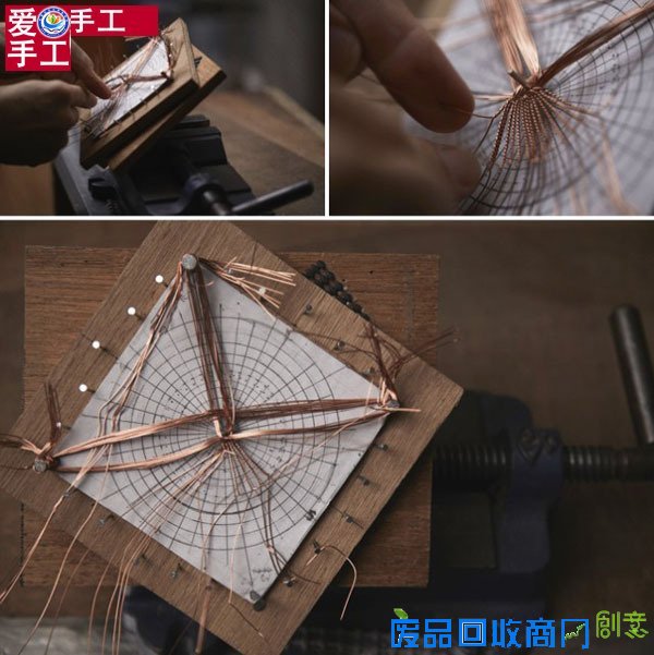 个性的创意家居手工作品 手工编织的金属丝手工艺品