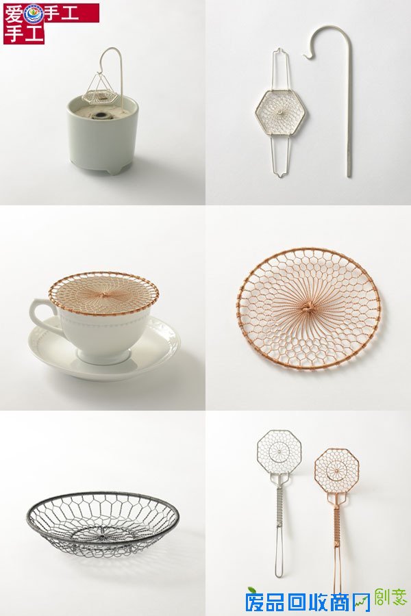 个性的创意家居手工作品 手工编织的金属丝手工艺品