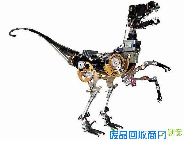 国外DIY高手利用废旧金属制作的恐龙