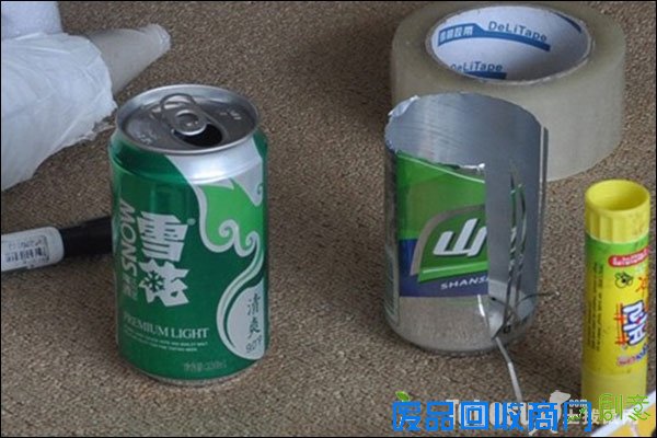 废物利用 创意易拉罐diy手工制作 装饰 椅子详解