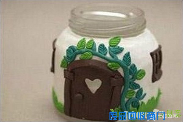 废物利用diy 玻璃瓶 创意手工制作 家居温馨收纳盒图解