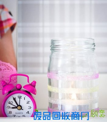 玻璃瓶废物利用小手工 把玻璃瓶打扮好看