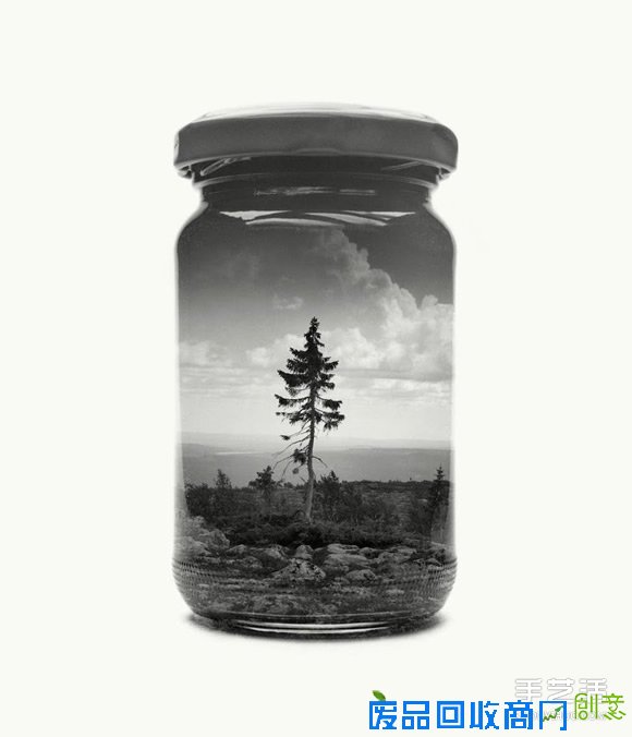 利用重复曝光 将怀念的家乡景色收进玻璃瓶中