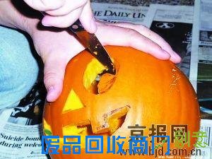万圣节南瓜灯制作:纸南瓜 DIY(图)