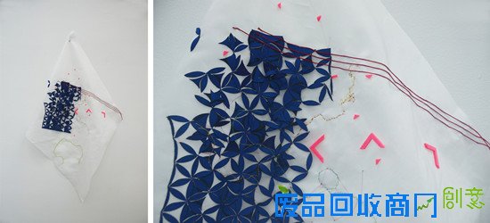 毕蓉蓉，小说景观－织物五，综合材料装置，约82 × 64cm， 2016，独版