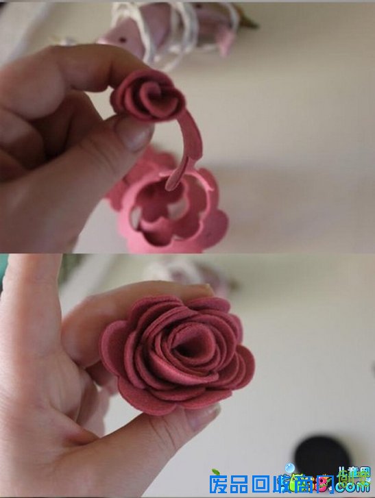 小学生废物利用手工制作大全-布艺花