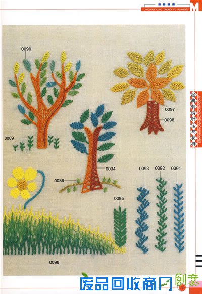 经典刺绣针法与花样 图书杂志 教材