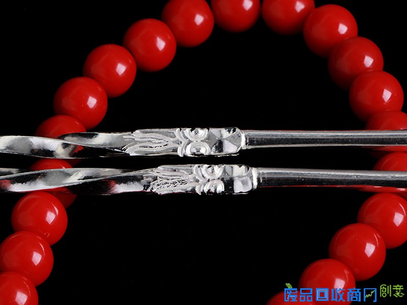 錾刻工艺 筷子 金龙献瑞0100057凤凰 银饰錾刻 筷子