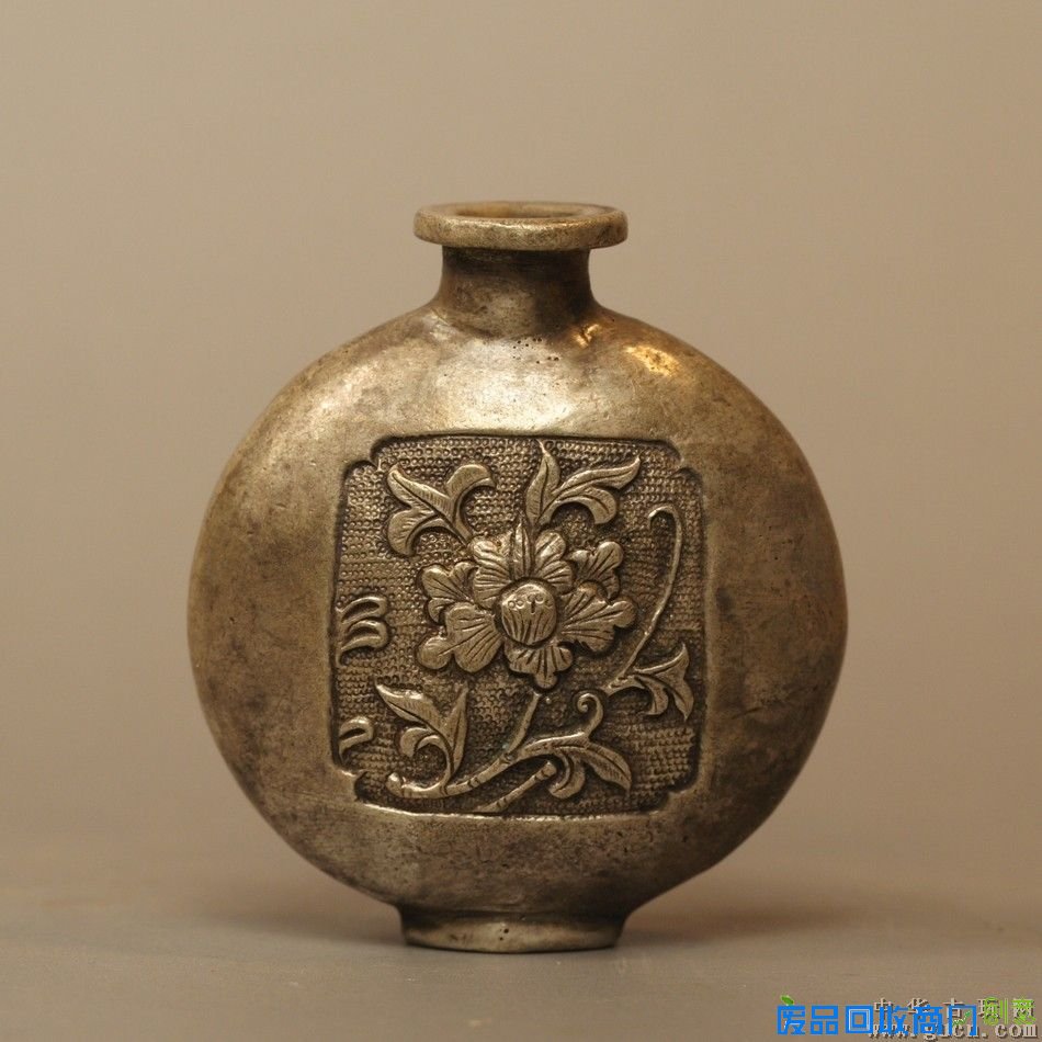 纯银花卉纹锤叠錾刻工艺