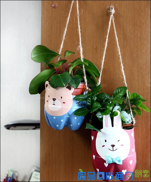 可乐瓶diy花盆 旧物大改造