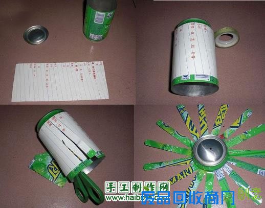 易拉罐手工制作作品：螺旋桨小飞机及制作过程讲解