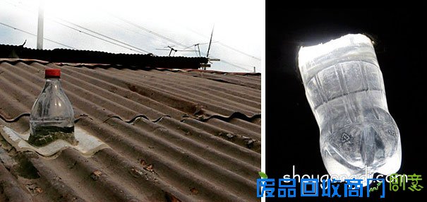 超恶搞：矿泉水瓶DIY平房照明灯具的创意 -  