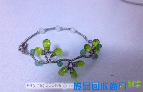 清气的金属丝手镯diy教程