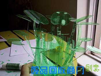 废物利用手工制作:可乐瓶花篮