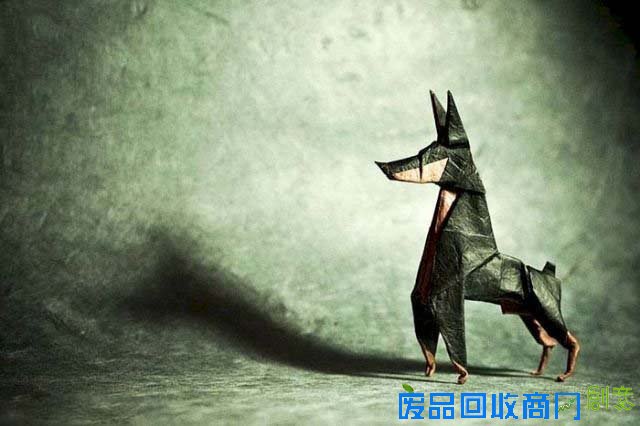 手工DIY创意小狗折纸作品图解教程-