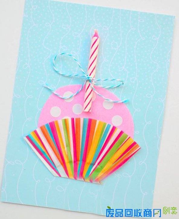 蜡烛DIY创意十足的生日贺卡手工制作教程