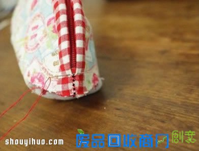 可爱韩国风布艺手拿包笔袋DIY手工制作图解 -  