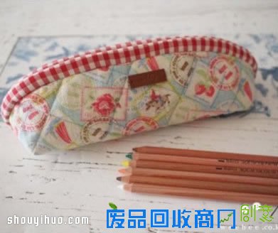 可爱韩国风布艺手拿包笔袋DIY手工制作图解 -  