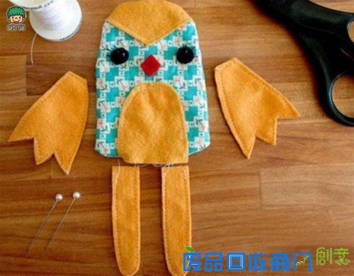 手工布偶玩具DIY 愤怒的小鸟制作方法图解教程