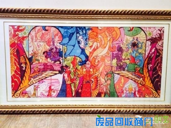 魔兽主题十字绣 母亲为孩子爱好绣四年 