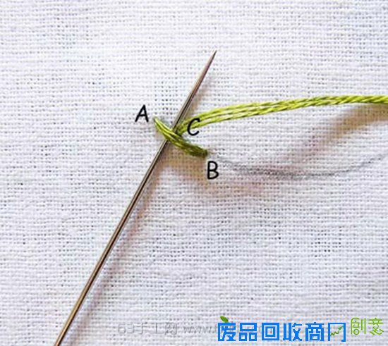 刺绣基础针法（17）之葡萄牙边针绣