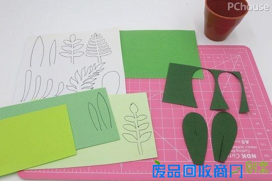 给家里添一抹常绿 巧手自制纸艺盆栽