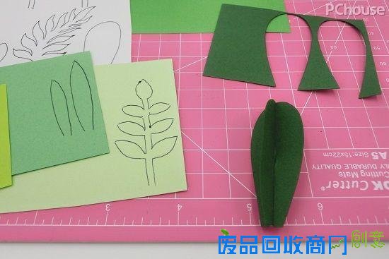 给家里添一抹常绿 巧手自制纸艺盆栽