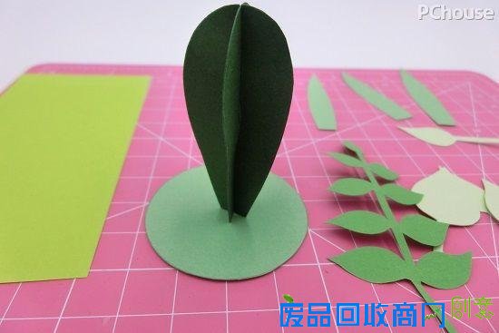 给家里添一抹常绿 巧手自制纸艺盆栽