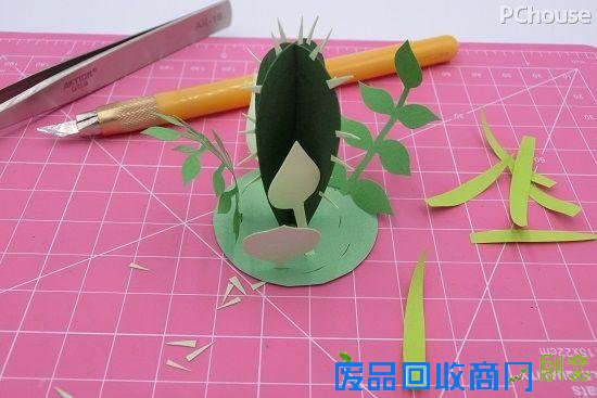 给家里添一抹常绿 巧手自制纸艺盆栽