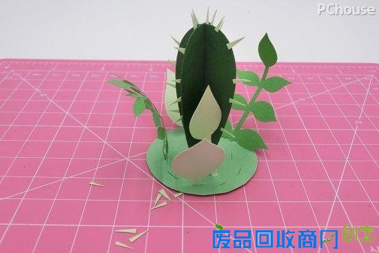 给家里添一抹常绿 巧手自制纸艺盆栽