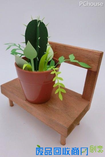 给家里添一抹常绿 巧手自制纸艺盆栽