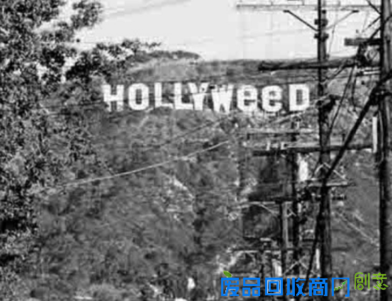 HOLLYWOOD巨型字母坐落在洛杉矶郊外，每个字母高13.7米，从第一个到最后一个字母总长度约莫107米。这组巨型字母最早树立于1923年，为“HOLLY-WOODLAND”，是房地产商的告白招牌。后来，“LAND”四个字母被去掉，成了全世界最著名的地标之一。