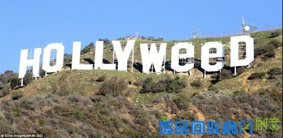 HOLLYWOOD巨型字母坐落在洛杉矶郊外，每个字母高13.7米，从第一个到最后一个字母总长度约莫107米。这组巨型字母最早树立于1923年，为“HOLLY-WOODLAND”，是房地产商的告白招牌。后来，“LAND”四个字母被去掉，成了全世界最著名的地标之一。