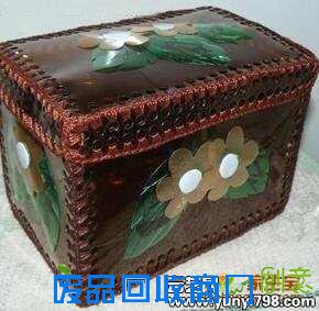 塑料瓶的神奇妙用手工制作带盖收纳箱1