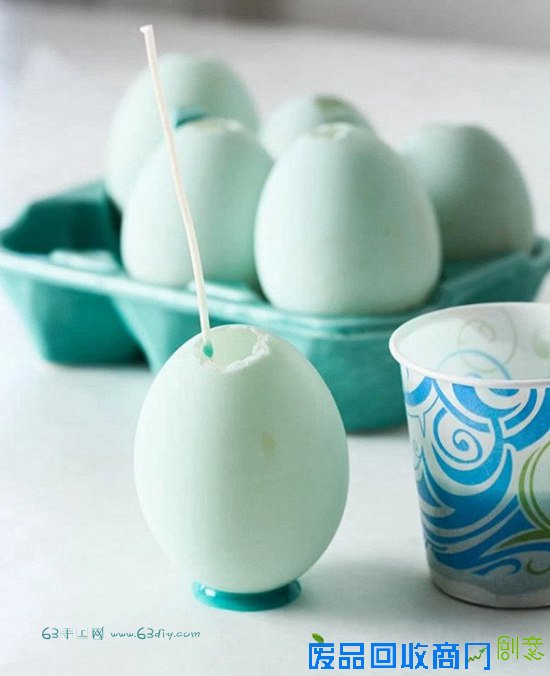 DIY彩色蛋形蜡烛图解 4