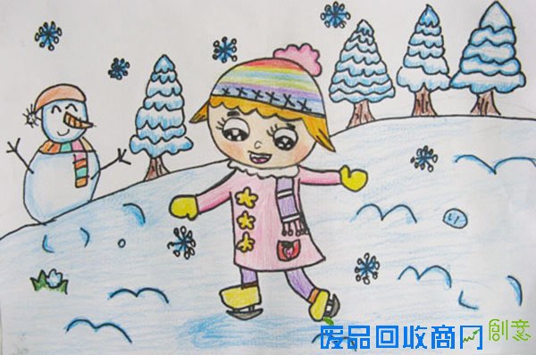 冬天的图画儿童画画大全_绘画作品欣赏