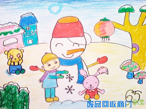 冬天的图画儿童画画大全_绘画作品欣赏