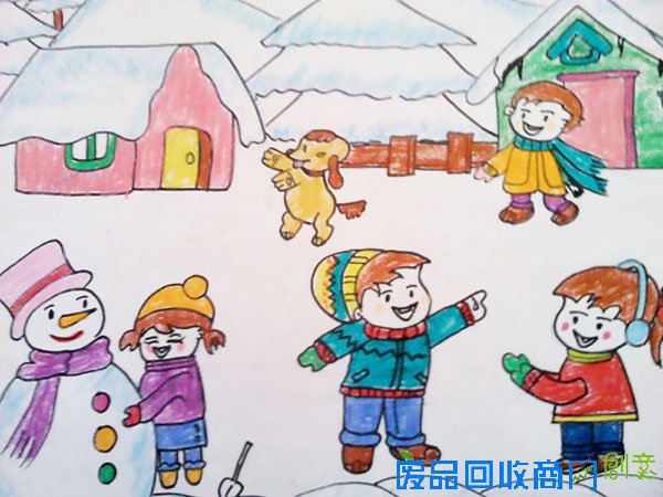 冬天的图画儿童画画大全_绘画作品欣赏