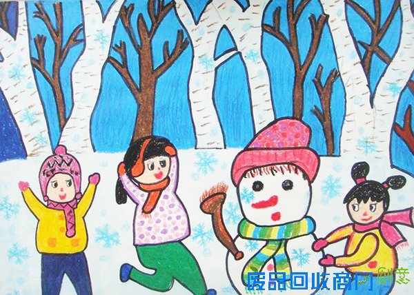 冬天的图画儿童画画大全_绘画作品欣赏